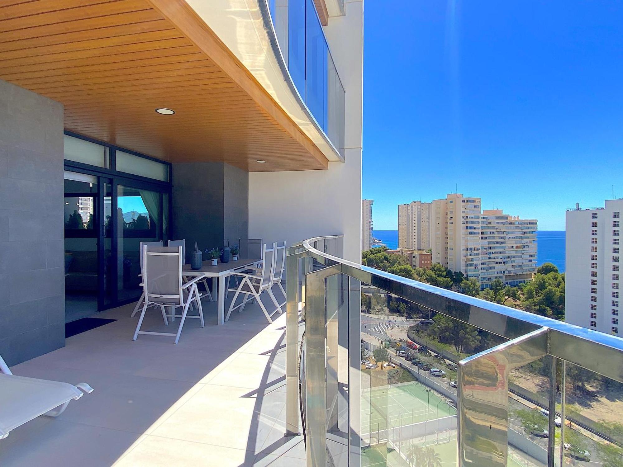 Lujoso Apartament Con Impresionantes Vistas Al Mar Benidorm Dış mekan fotoğraf